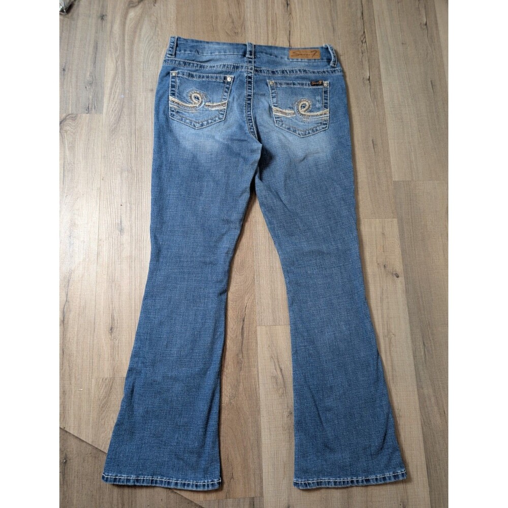 Seven7 Jeans Size 12 Bootcut Jeans Sequin Embroidered Pockets Stretch Y2K Boho